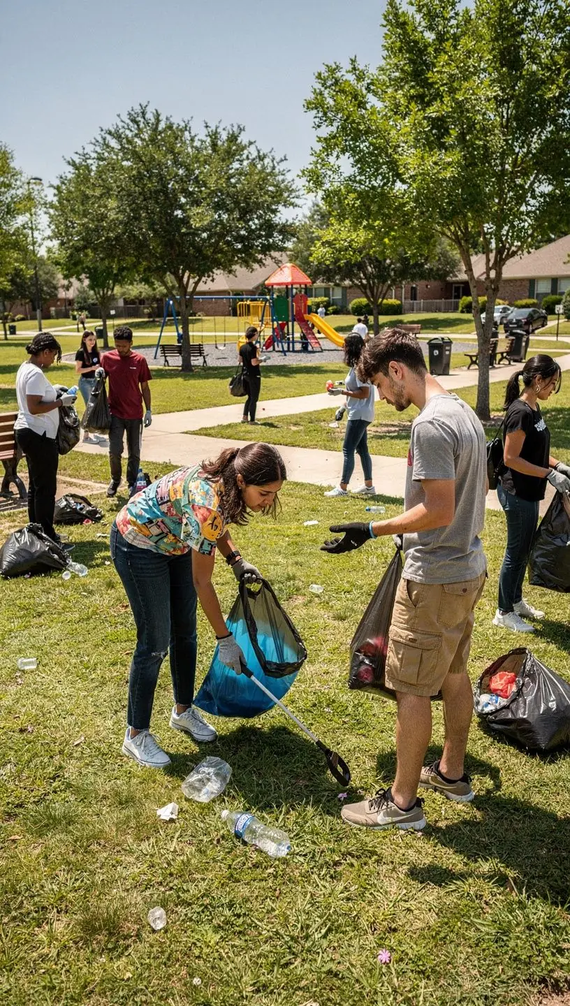 Community garden thriving, promoting food security solutions.