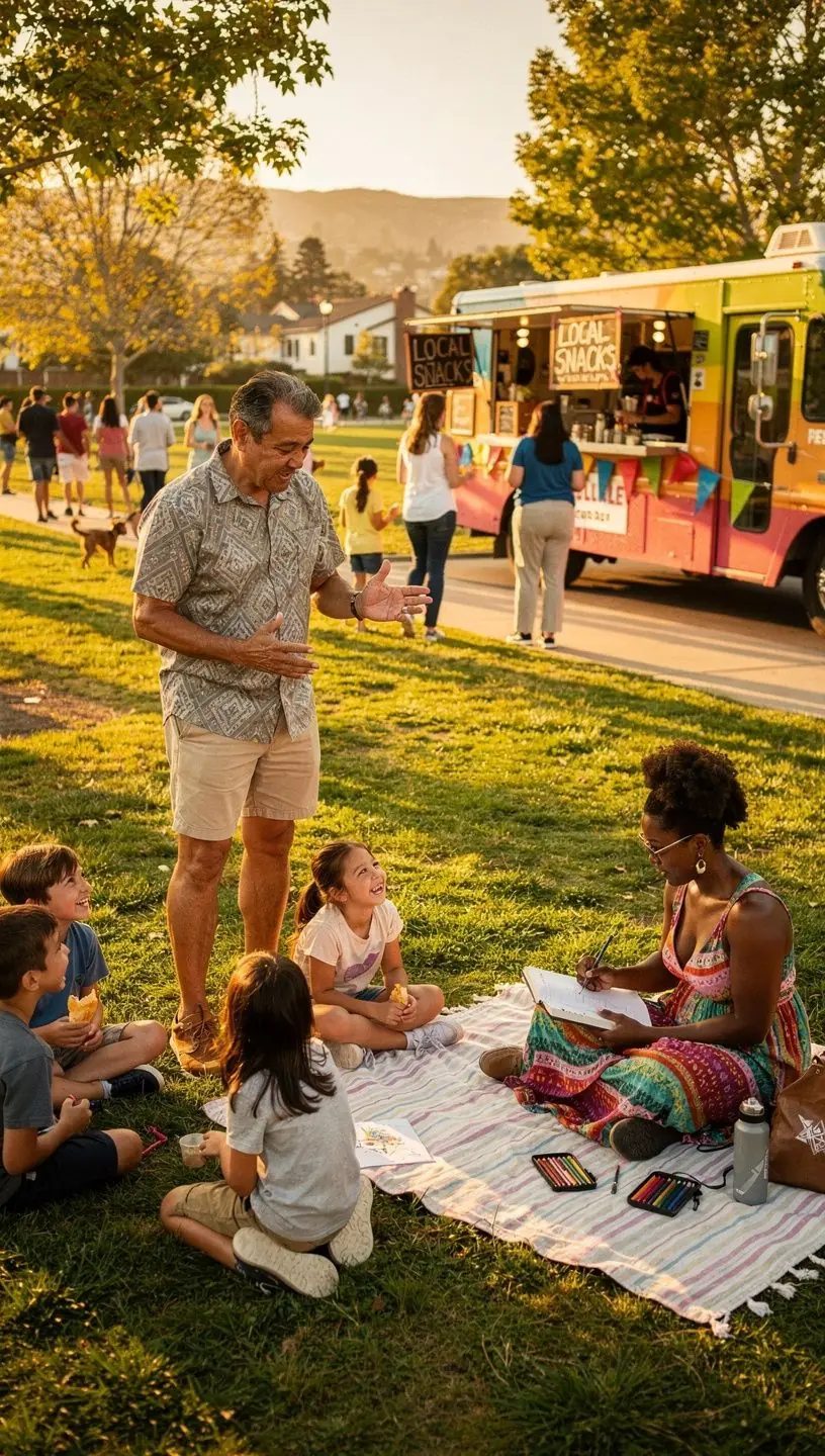 Community members celebrating at a cultural festival.