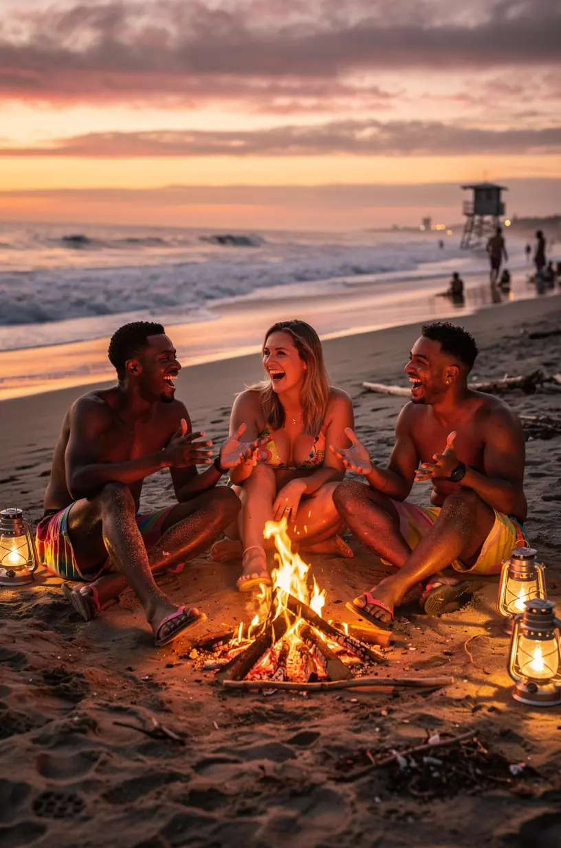 People walking together in a neighborhood, sharing stories.